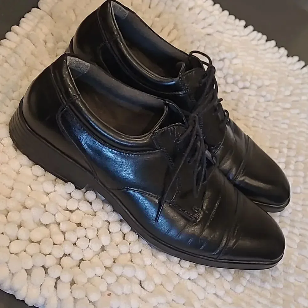 French Shriner men's sz 11.5M black dress shoe